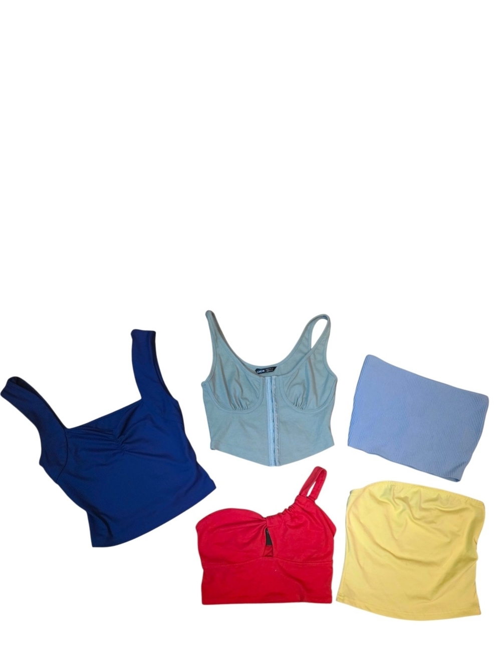 Summer Crop Top Bundle XS/S Wild Fable LA Hearts SHEIN Tube Tops Y2K Lot 5